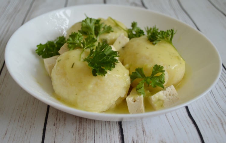 Vegan Potato Dumplings with Tofu and Parsley - Vegan Recipe