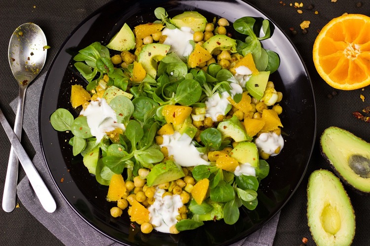 Vegan Recipe - Vegan Chickpea and Orange Salad with Avocados