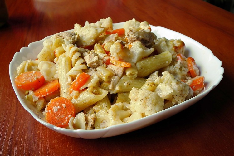 Vegan Cauliflower and Penne with Carrots